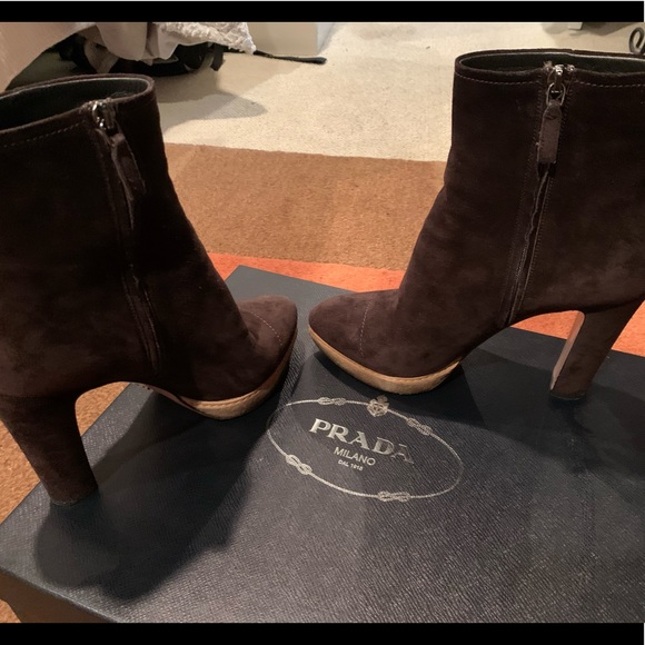 Women’s Prada Boots, brown suede - Picture 1 of 4